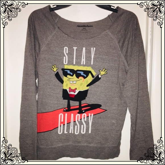 “Stay classy” spongebob sweater Nickelodeon - Picture 1 of 2
